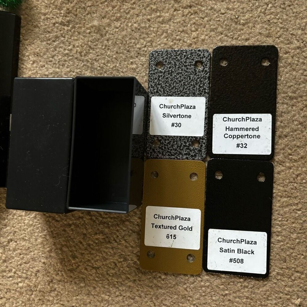 ChurchPlaza Sample Metal Plates In Plastic Box